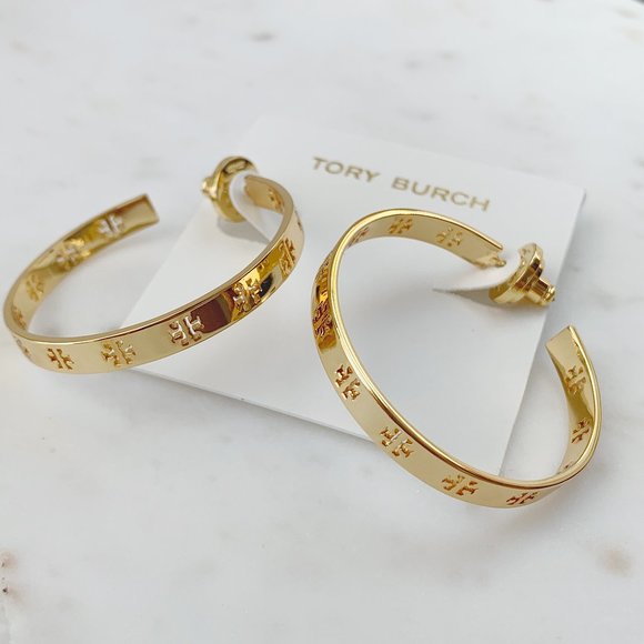 Tory Burch Jewelry - tory burch large hoop earrings